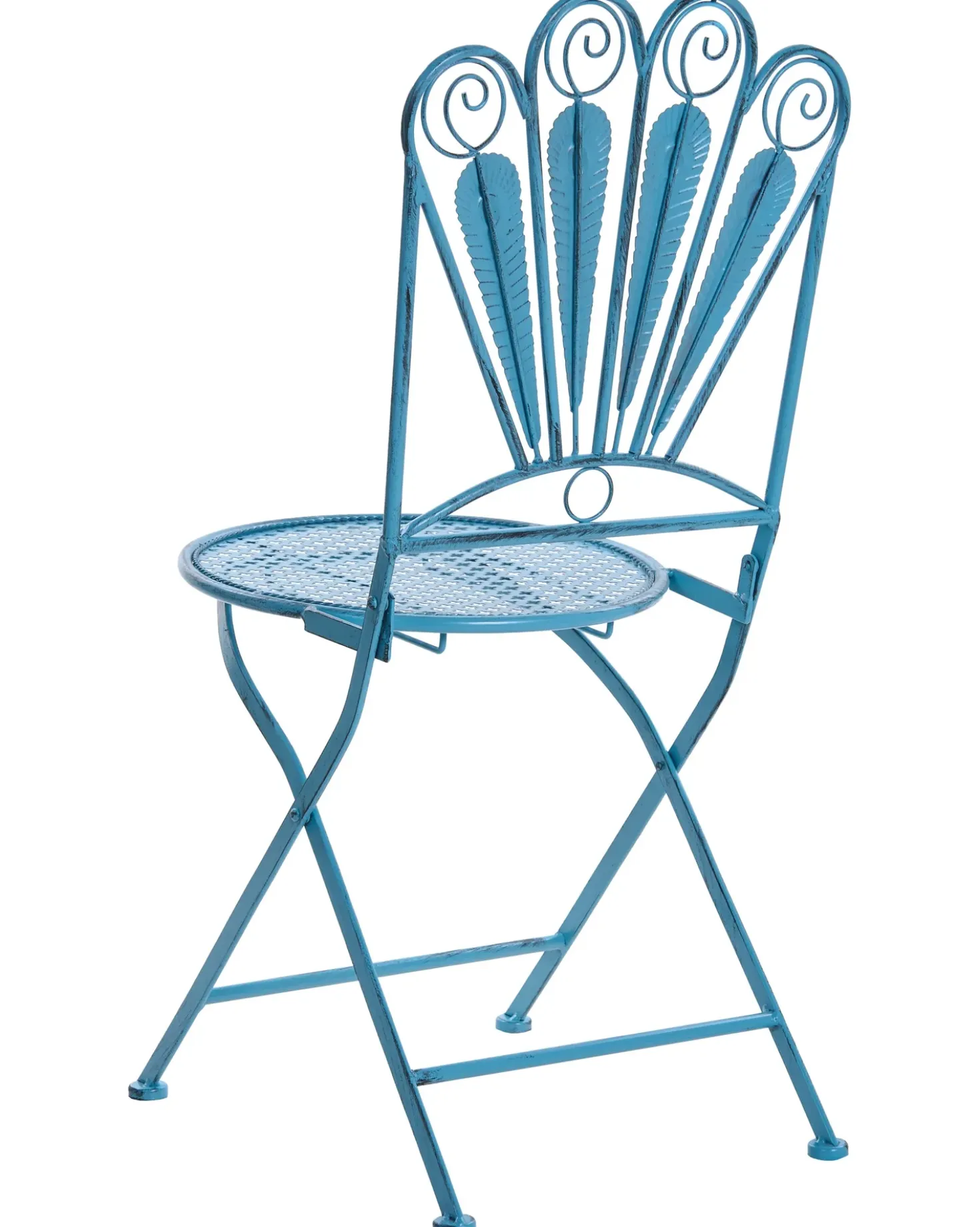 Set di 2 sedie da giardino PAVIA Pieghevole Metallo Blu