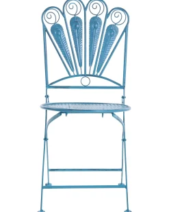 Set di 2 sedie da giardino PAVIA Pieghevole Metallo Blu