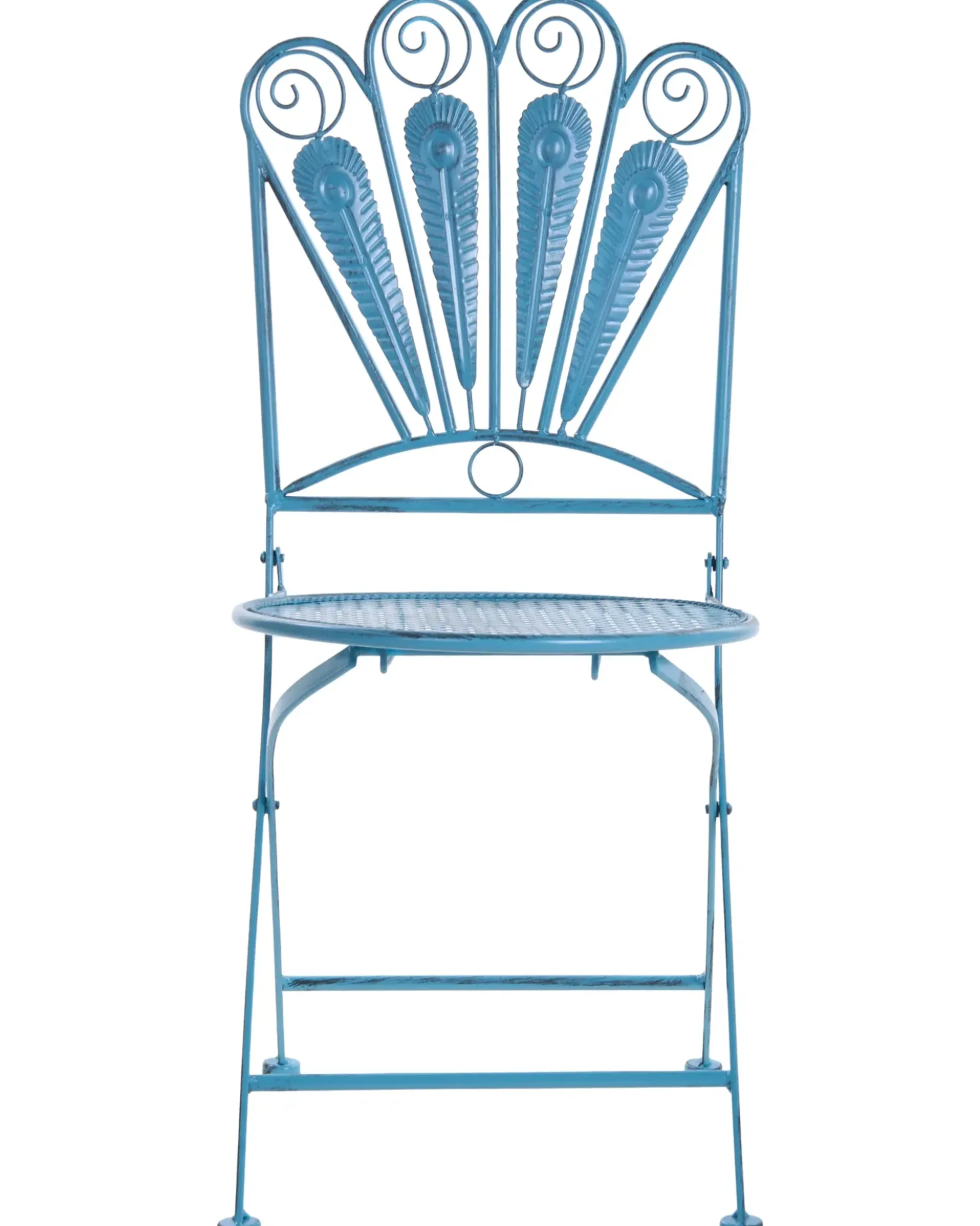 Set di 2 sedie da giardino PAVIA Pieghevole Metallo Blu