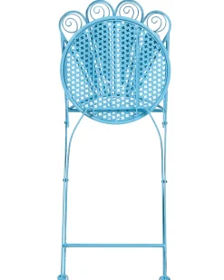 Set di 2 sedie da giardino PAVIA Pieghevole Metallo Blu