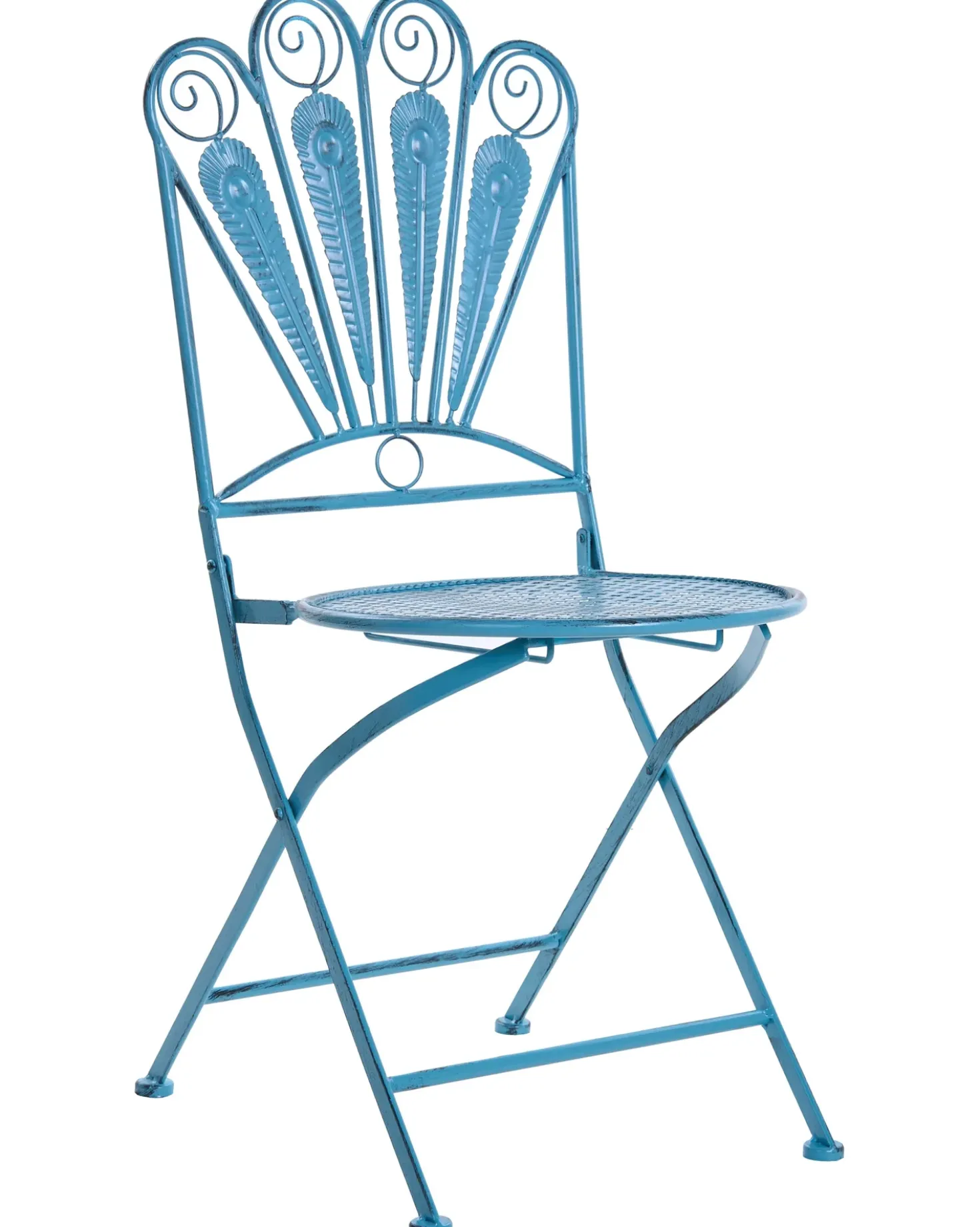 Set di 2 sedie da giardino PAVIA Pieghevole Metallo Blu