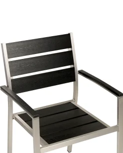 Set di 6 sedie da giardino VERNIO Nero/Argento
