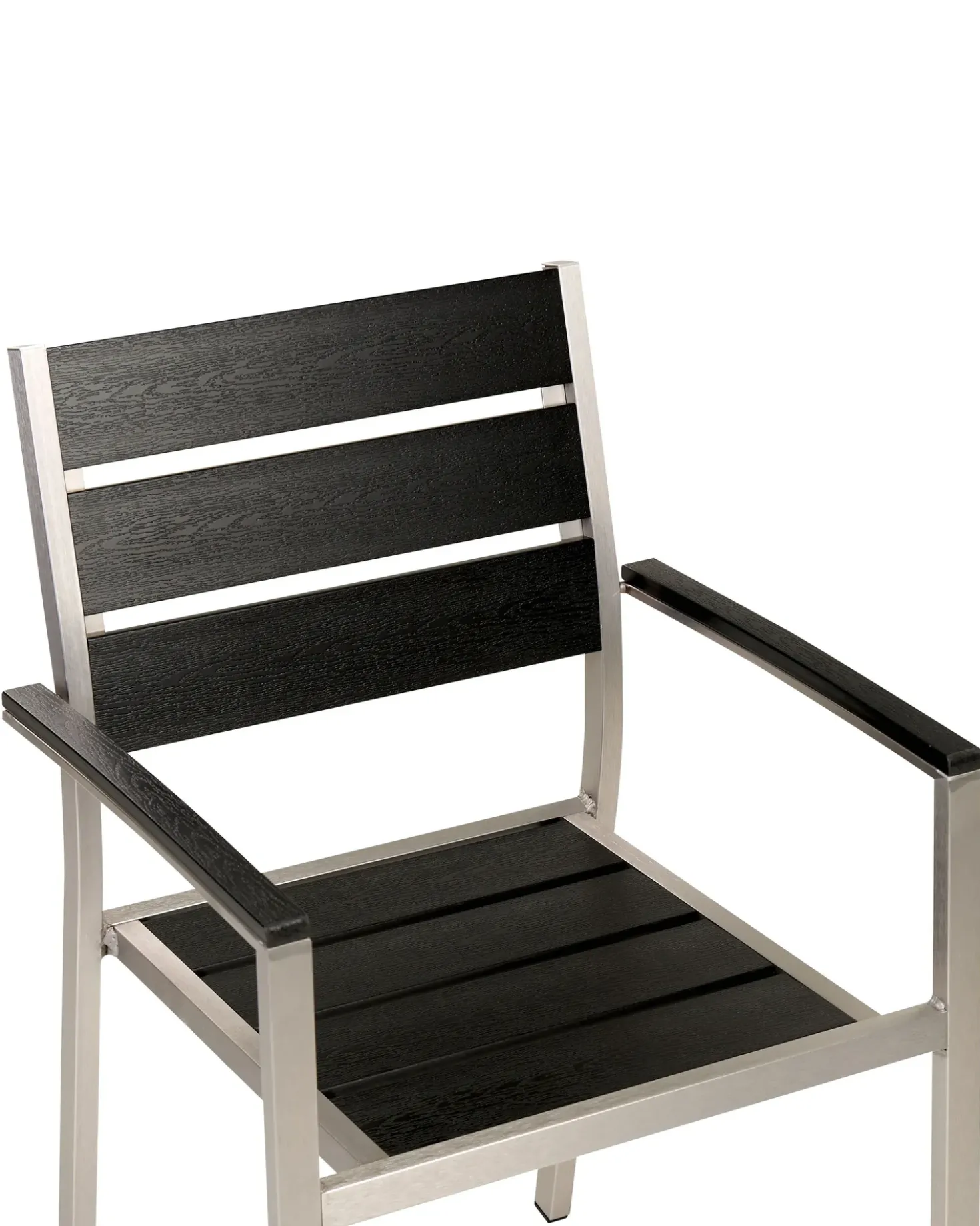 Set di 6 sedie da giardino VERNIO Nero/Argento