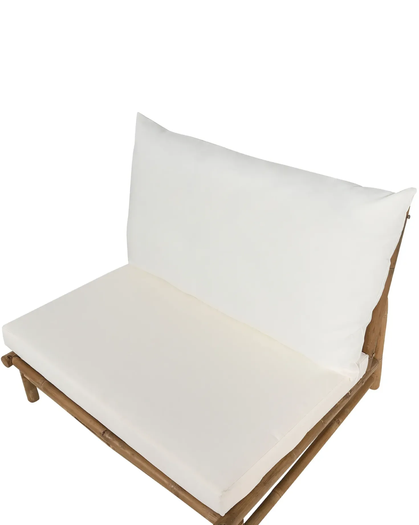 Set di 2 sedie da giardino con cuscini TODI Bambù Bianco sporco