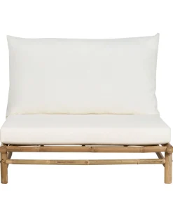 Set di 2 sedie da giardino con cuscini TODI Bambù Bianco sporco