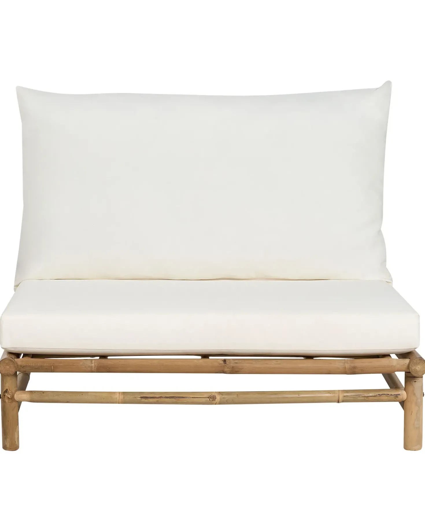 Set di 2 sedie da giardino con cuscini TODI Bambù Bianco sporco