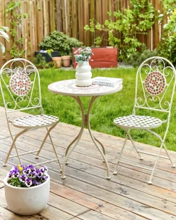 Set di 2 sedie da giardino SPELLO Metallo Bianco