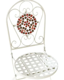 Set di 2 sedie da giardino SPELLO Metallo Bianco