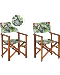 Set di 2 sedie da giardino CINE Legno d'acacia Verde