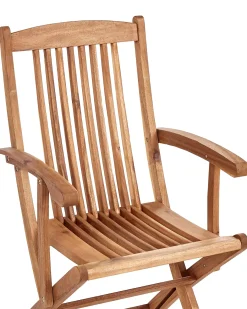 Set di 2 sedie da giardino con cuscini MAUI PREMIUM Legno d'acacia Rosso
