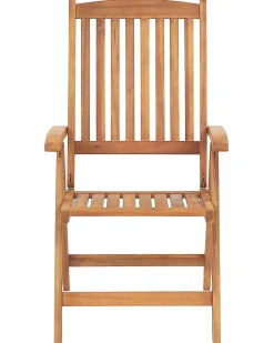 Set di 6 sedie da giardino con cuscini JAVA Legno d'acacia Blu