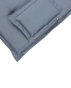 Set di 6 sedie da giardino con cuscini JAVA Legno d'acacia Blu
