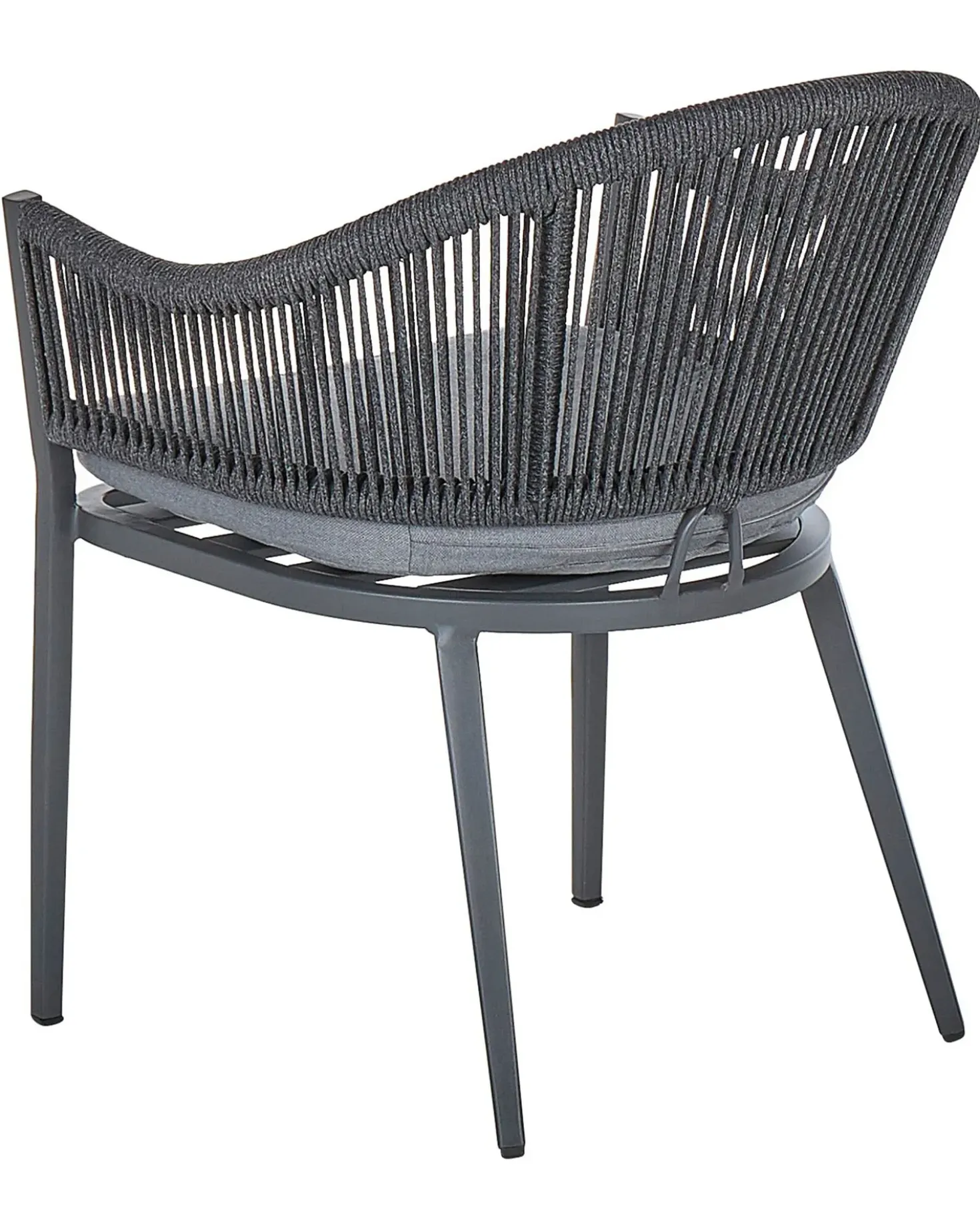 Set di 2 sedie da giardino con cuscini MILETO Metallo Grigio