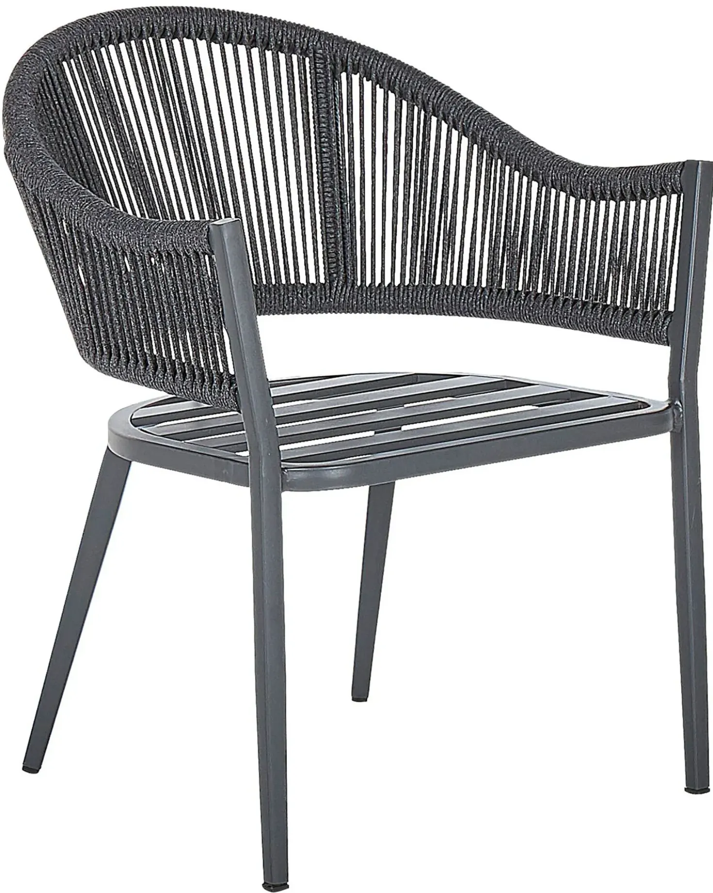 Set di 2 sedie da giardino con cuscini MILETO Metallo Grigio