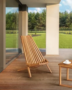 Set di 2 sedie da giardino BELLANO Legno d'acacia Marrone