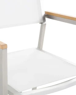 Set di 4 sedie da giardino GROSSETO Acciaio inox Bianco