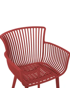 Set di 4 sedie da giardino PESARO Rosso