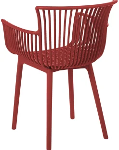 Set di 4 sedie da giardino PESARO Rosso