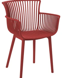 Set di 4 sedie da giardino PESARO Rosso