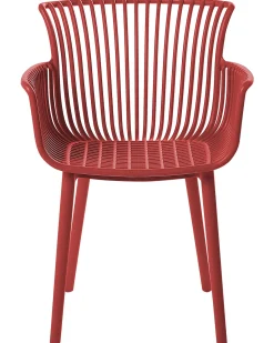 Set di 4 sedie da giardino PESARO Rosso