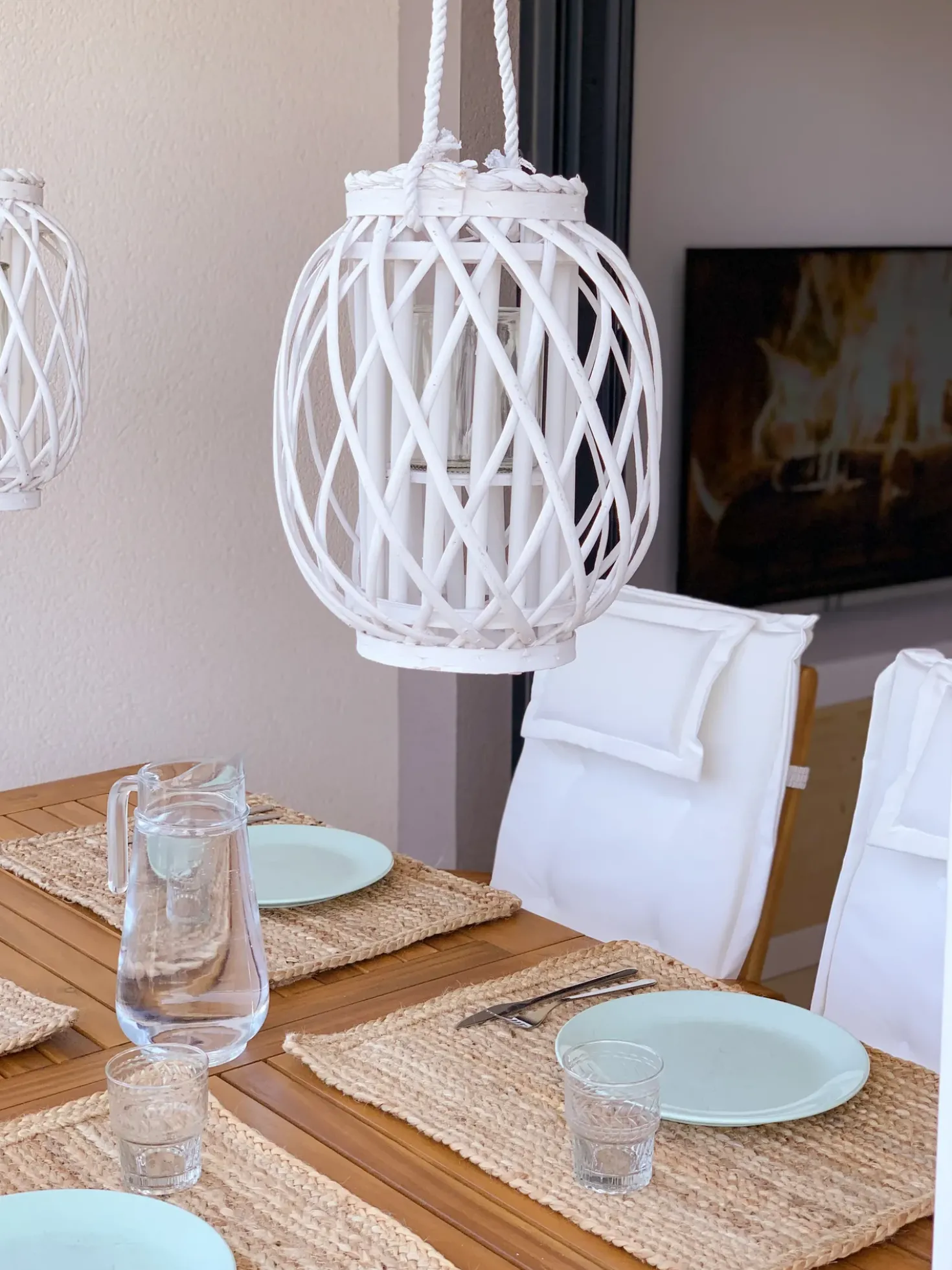 Set di 2 sedie da giardino con cuscini MAUI Legno d'acacia Bianco sporco