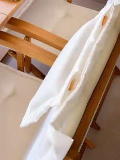 Set di 2 sedie da giardino con cuscini MAUI Legno d'acacia Bianco sporco