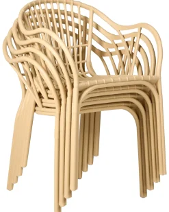 Set di 4 sedie da giardino ANDORA Beige