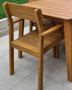 Set di 2 sedie da giardino FORNELLI Legno d'acacia Marrone