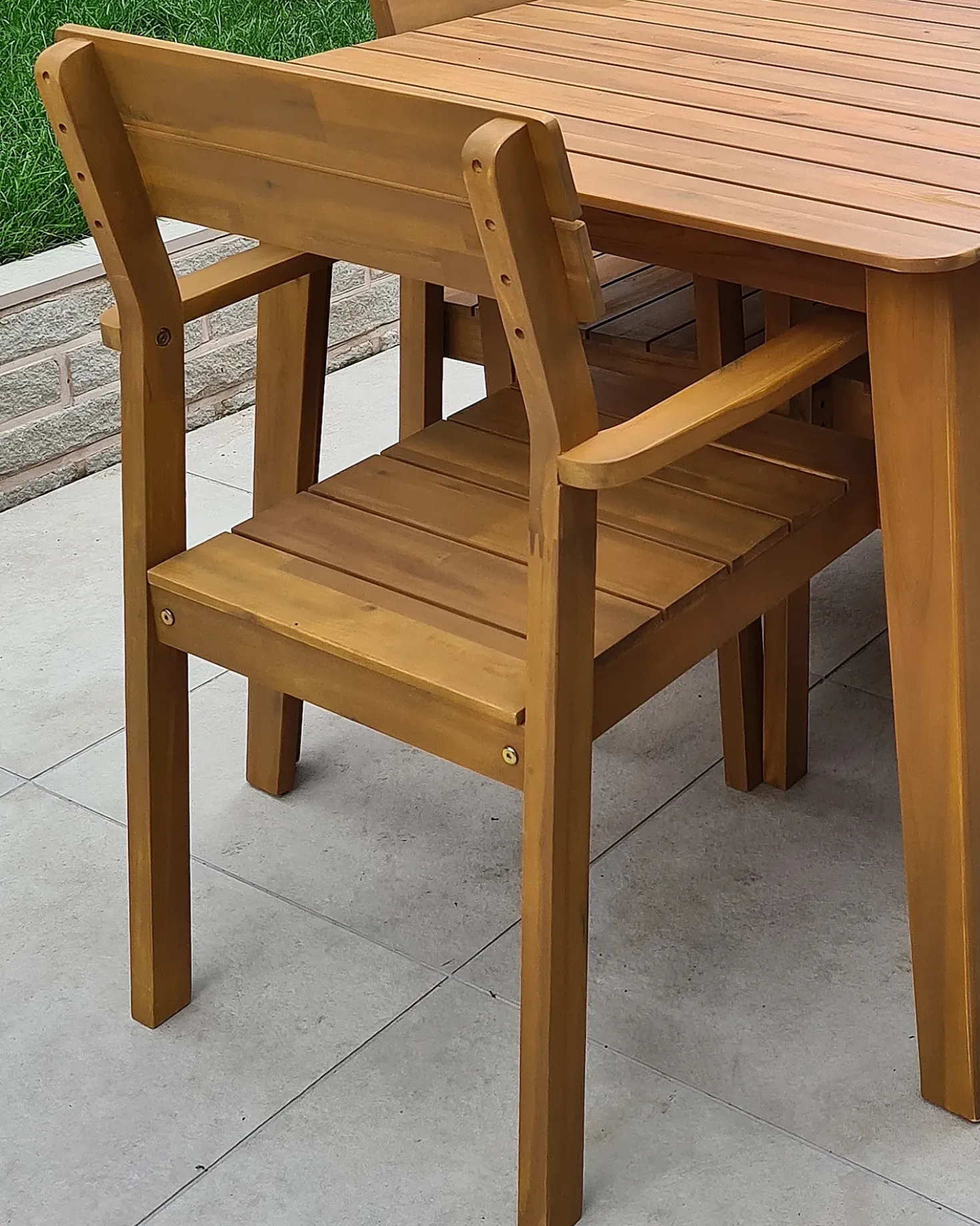 Set di 2 sedie da giardino FORNELLI Legno d'acacia Marrone