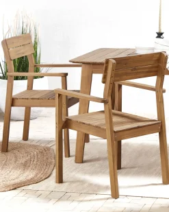 Set di 2 sedie da giardino FORNELLI Legno d'acacia Marrone