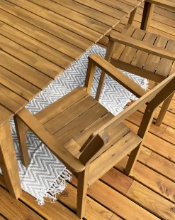 Set di 2 sedie da giardino FORNELLI Legno d'acacia Marrone