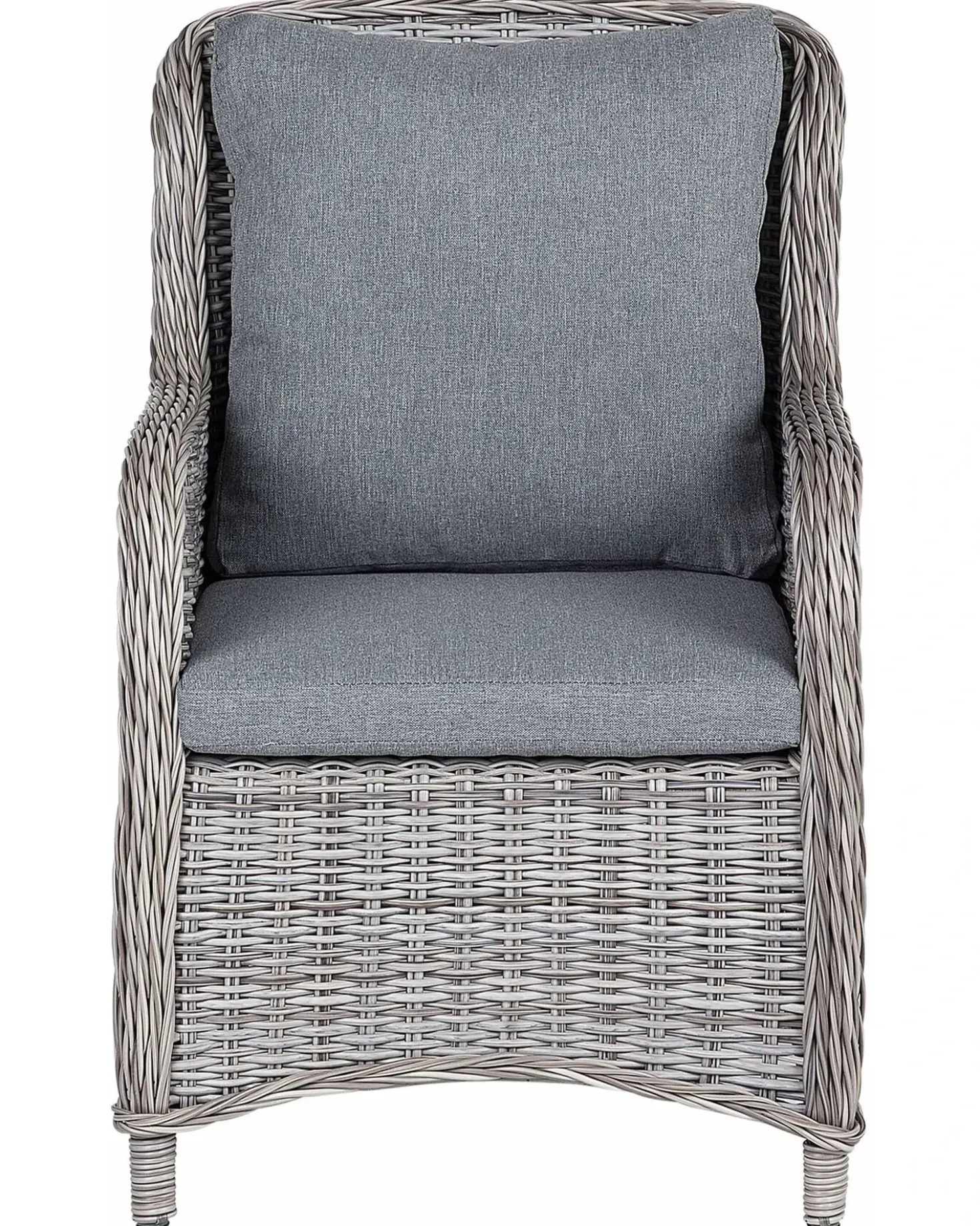 Set di 2 sedie da giardino con cuscini CASCAIS Rattan sintetico (PE) Grigio