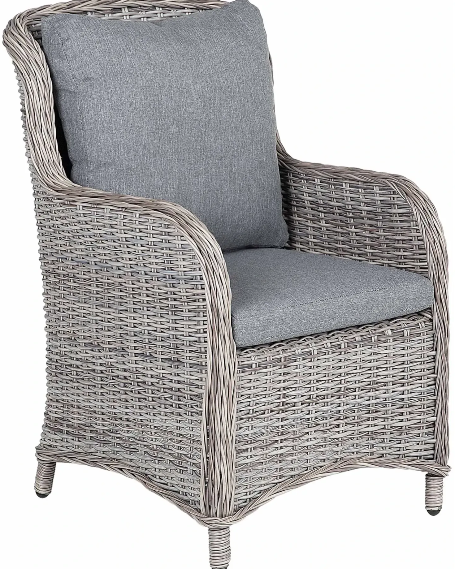 Set di 2 sedie da giardino con cuscini CASCAIS Rattan sintetico (PE) Grigio