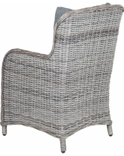 Set di 2 sedie da giardino con cuscini CASCAIS Rattan sintetico (PE) Grigio