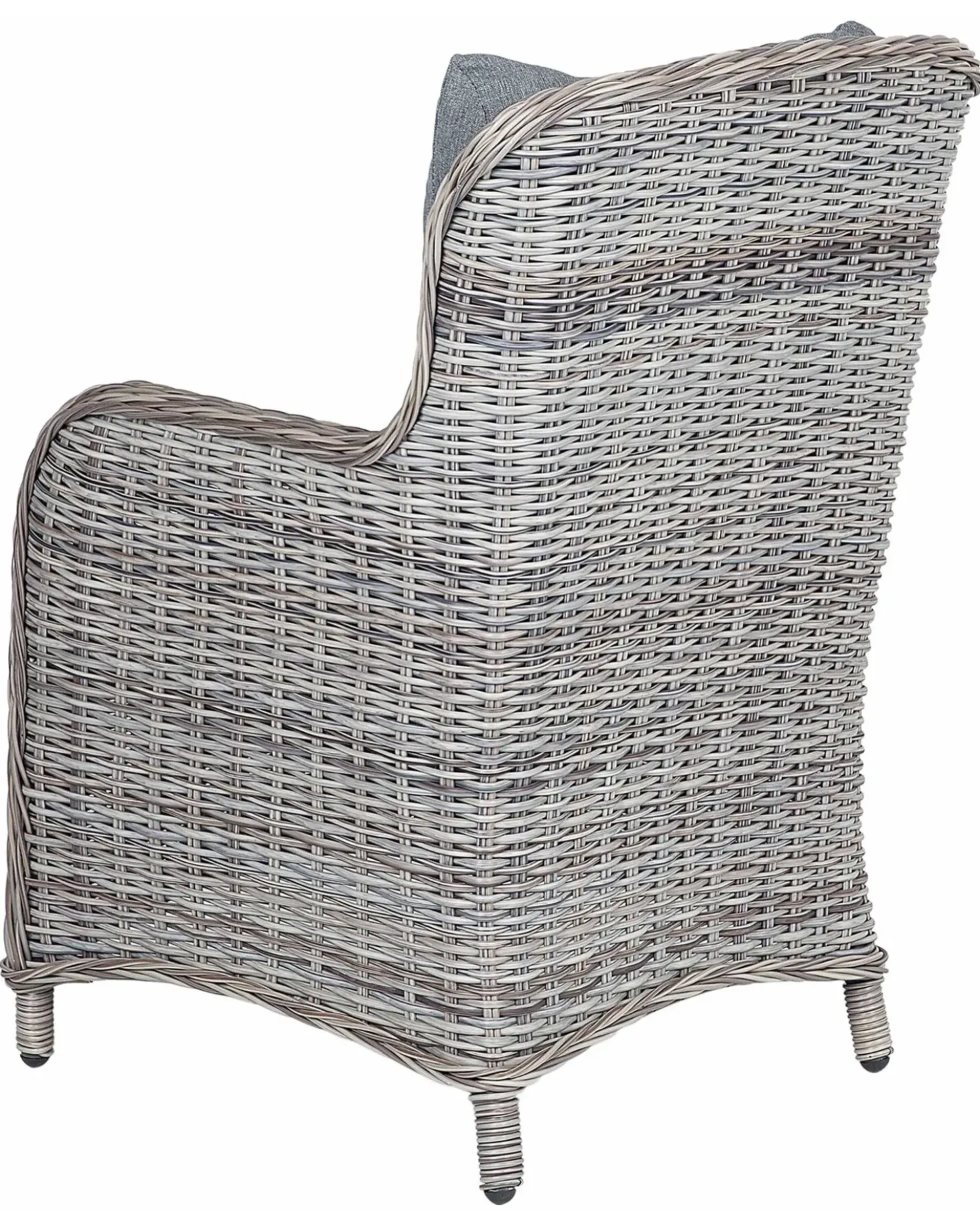 Set di 2 sedie da giardino con cuscini CASCAIS Rattan sintetico (PE) Grigio
