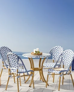 Set di 4 sedie da giardino RIFREDDO Rattan sintetico (PE) Blu