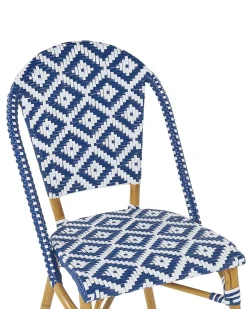 Set di 4 sedie da giardino RIFREDDO Rattan sintetico (PE) Blu
