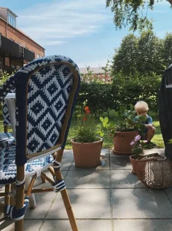 Set di 4 sedie da giardino RIFREDDO Rattan sintetico (PE) Blu