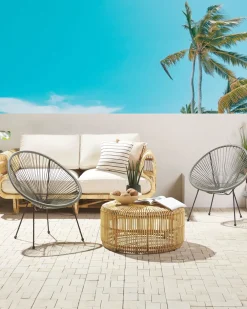 Set di 2 sedie da giardino ACAPULCO II Rattan sintetico (PE) Grigio scuro
