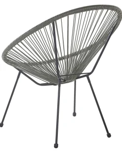 Set di 2 sedie da giardino ACAPULCO II Rattan sintetico (PE) Grigio scuro