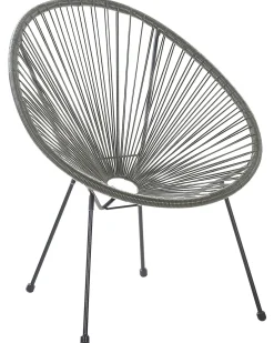 Set di 2 sedie da giardino ACAPULCO II Rattan sintetico (PE) Grigio scuro