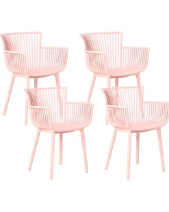 Set di 4 sedie da giardino PESARO Rosa