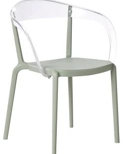 Set di 4 sedie da giardino MALEVIZI Impilabile Verde chiaro
