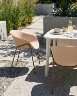 Set di 2 sedie da giardino METEORA Materiale sintetico Beige