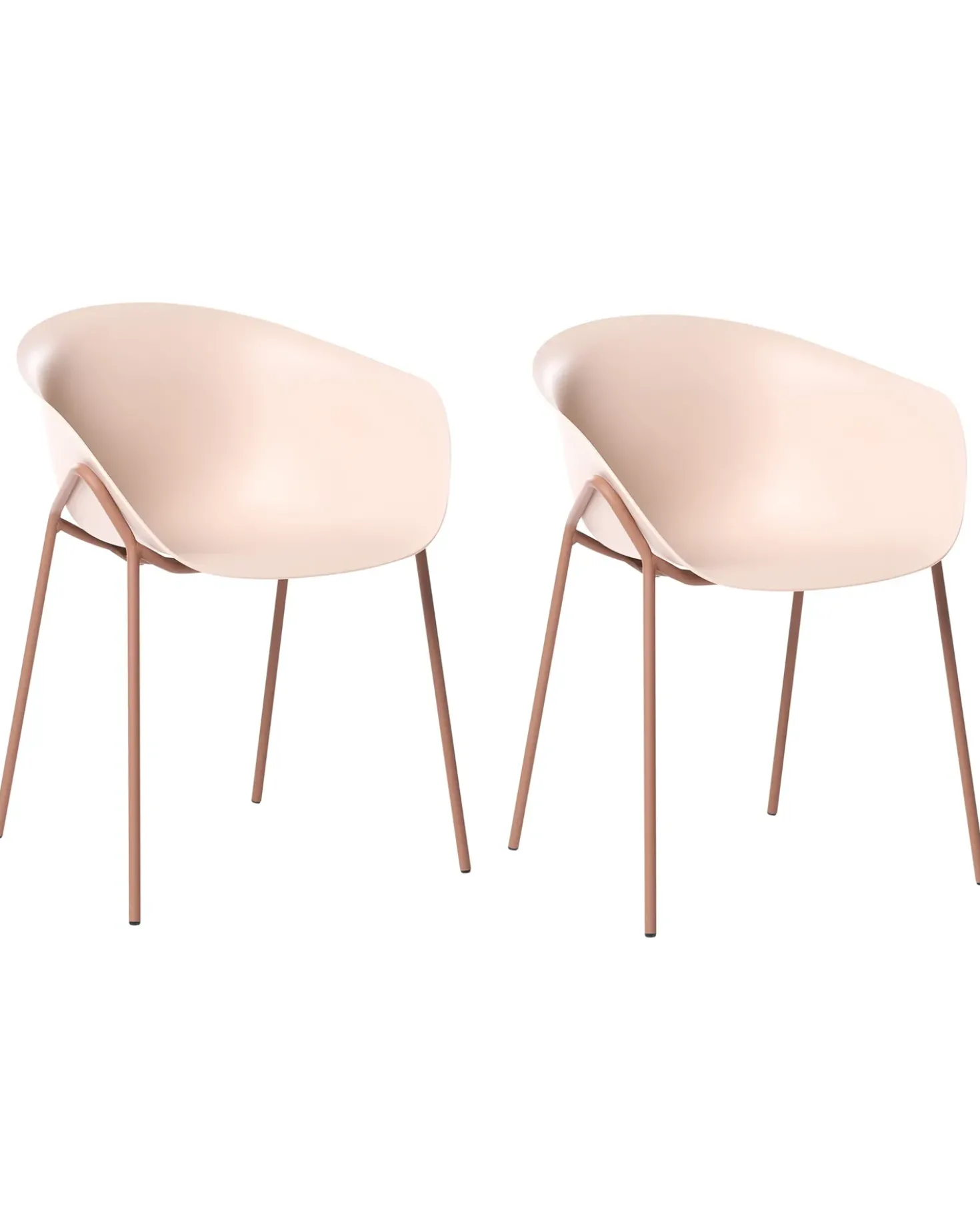 Set di 2 sedie da giardino METEORA Materiale sintetico Beige