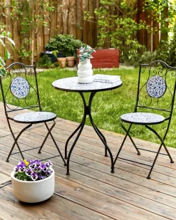 Set di 2 sedie da giardino CAMPRENA Metallo Nero
