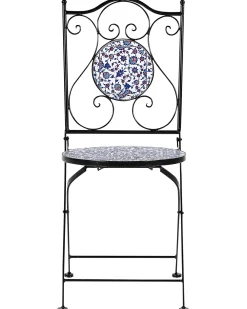 Set di 2 sedie da giardino CAMPRENA Metallo Nero