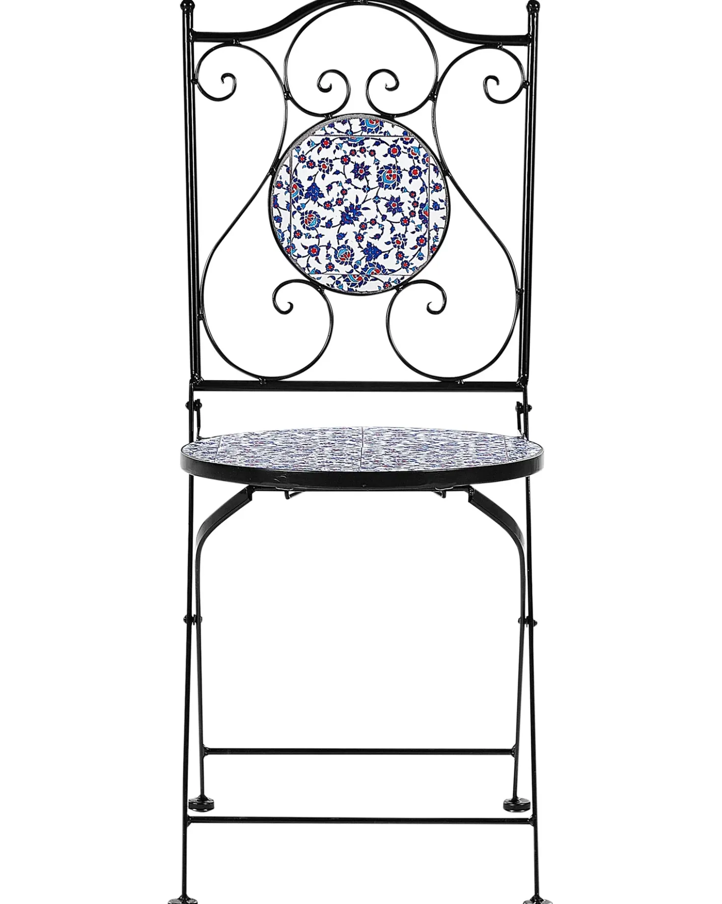 Set di 2 sedie da giardino CAMPRENA Metallo Nero