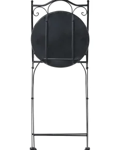 Set di 2 sedie da giardino CARONA Pieghevole Metallo Nero