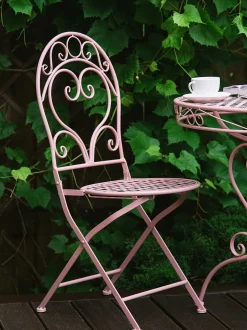 Set di 2 sedie da giardino ALBINIA Metallo Rosa